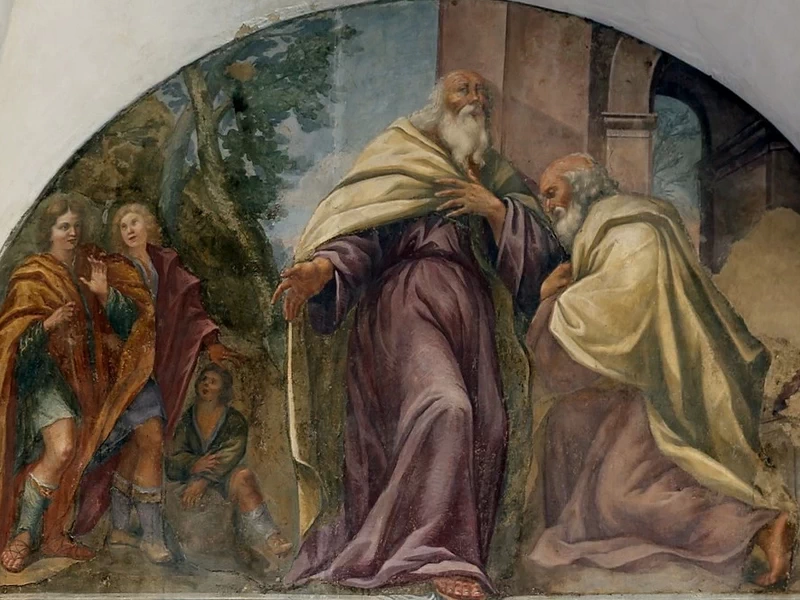 1625-Cosimo Ulivelli - Storie di Elia-commiato di Elia da Eliseo - Santa Maria del Carmine, Firenze